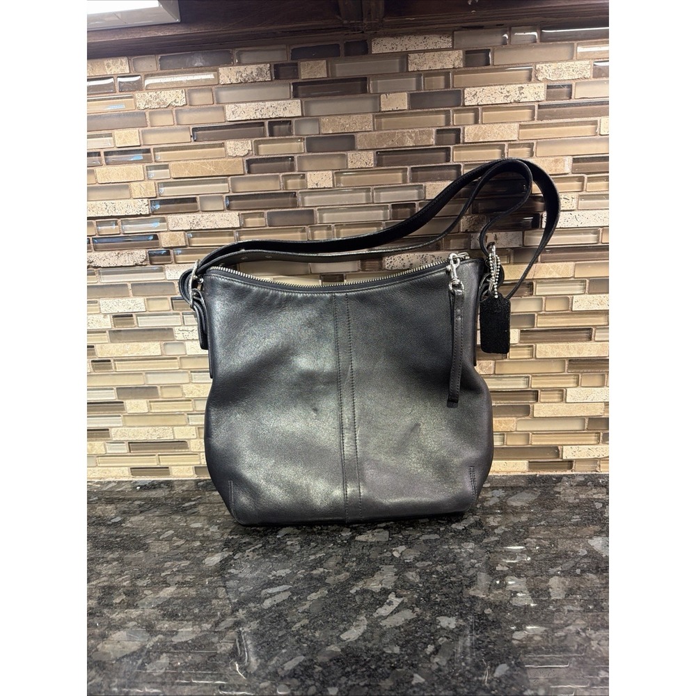COACH VTG Black Women 9326 Legacy Slim Leather Duffle Crossbody Shoulder Bag